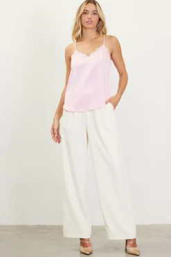 Satin Lace Detail Cami*SKIES ARE BLUE Online