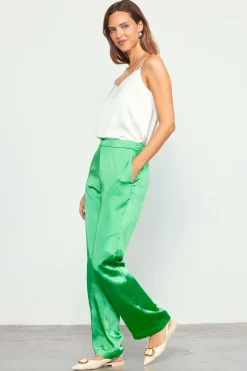 Satin Straight Leg Pant*SKIES ARE BLUE Discount