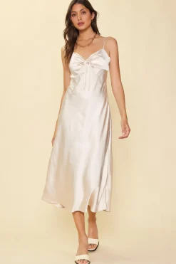 Satin Tie Front Slip Dress*SKIES ARE BLUE Sale