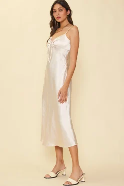 Satin Tie Front Slip Dress*SKIES ARE BLUE Sale