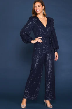 Sequin Wrap Jumpsuit*SKIES ARE BLUE Hot