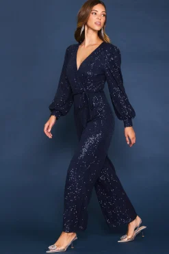 Sequin Wrap Jumpsuit*SKIES ARE BLUE Hot