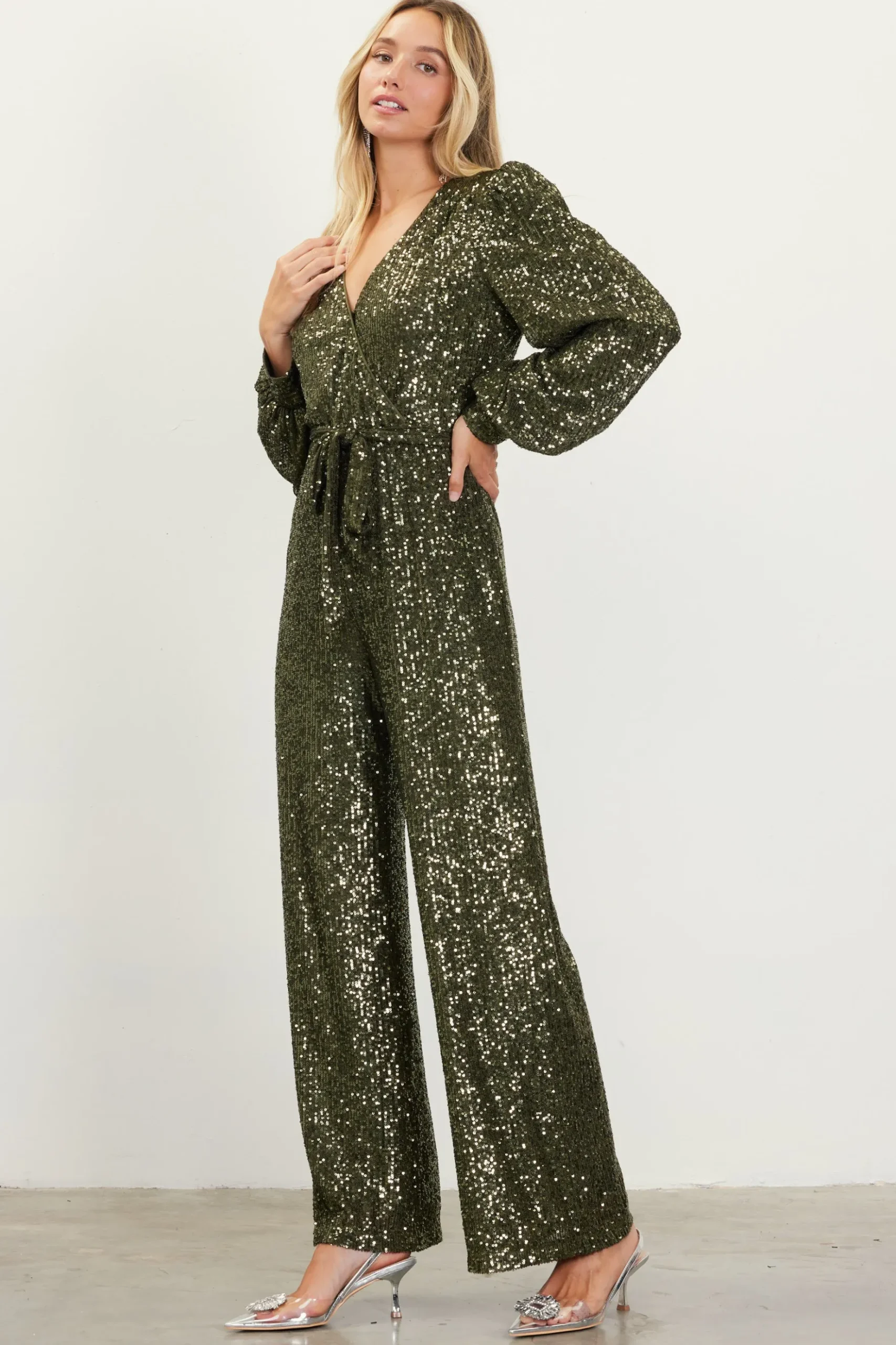 Sequin Wrap Jumpsuit*SKIES ARE BLUE Discount