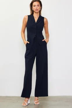Shawl-Collar Tailored Vest*SKIES ARE BLUE Best