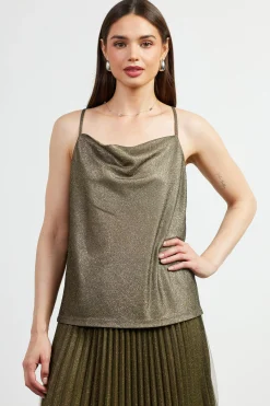 Shimmery Cowl Neck Cami*SKIES ARE BLUE Discount