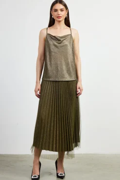 Shimmery Cowl Neck Cami*SKIES ARE BLUE Discount
