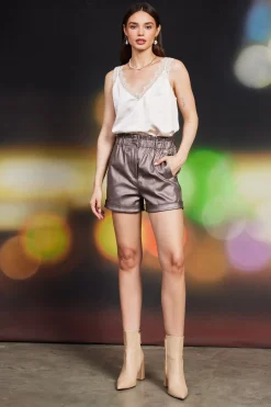 Shimmery Paperbag Shorts*SKIES ARE BLUE Clearance