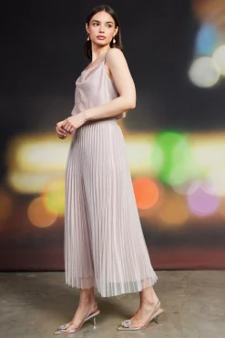 Shimmery Pleated Midi Skirt*SKIES ARE BLUE Best