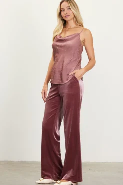 Shimmery Satin Cowl Neck Cami*SKIES ARE BLUE Sale