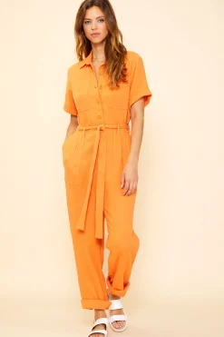 Short Sleeve Gauze Jumpsuit*SKIES ARE BLUE Outlet