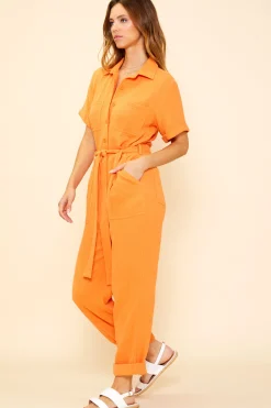 Short Sleeve Gauze Jumpsuit*SKIES ARE BLUE Outlet