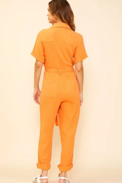 Short Sleeve Gauze Jumpsuit*SKIES ARE BLUE Outlet