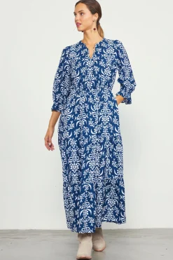 Skye Split Neck Ruffle Maxi Dress*SKIES ARE BLUE Hot
