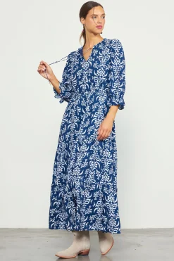 Skye Split Neck Ruffle Maxi Dress*SKIES ARE BLUE Hot