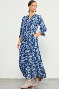 Skye Split Neck Ruffle Maxi Dress*SKIES ARE BLUE Hot