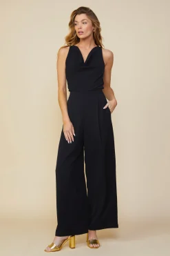 Sleeveless Cowl Neck Jumpsuit*SKIES ARE BLUE Sale