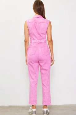 Sleeveless Washed Denim Jumpsuit*SKIES ARE BLUE Outlet