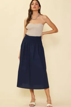 Smocked Waist Flared Skirt*SKIES ARE BLUE
