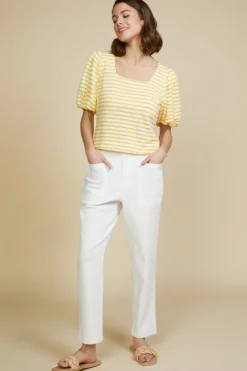 Square Neck Striped Top*SKIES ARE BLUE Outlet
