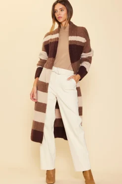 Striped Cardigan With Tie*SKIES ARE BLUE Clearance