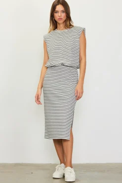 Striped Midi Skirt*SKIES ARE BLUE Outlet