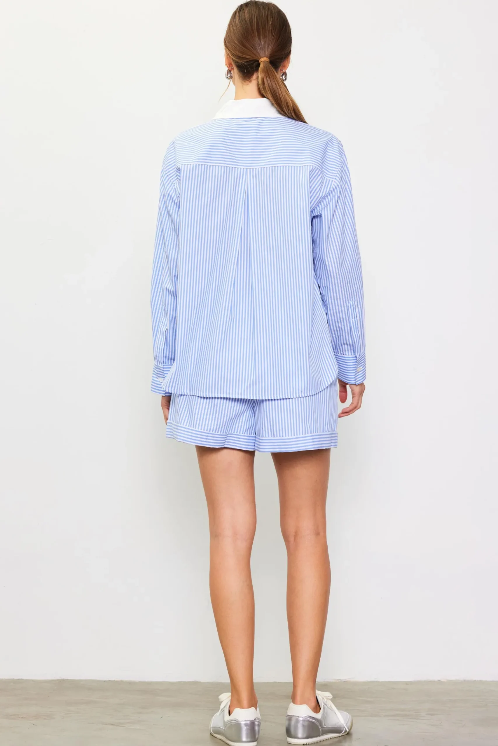 Striped Shirt with Contrast Detail*SKIES ARE BLUE Outlet