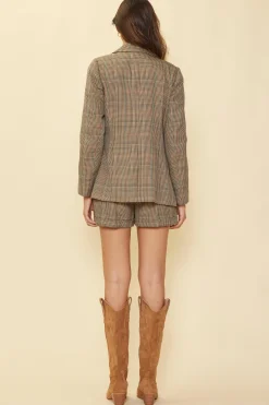 Structured Plaid Blazer*SKIES ARE BLUE Clearance