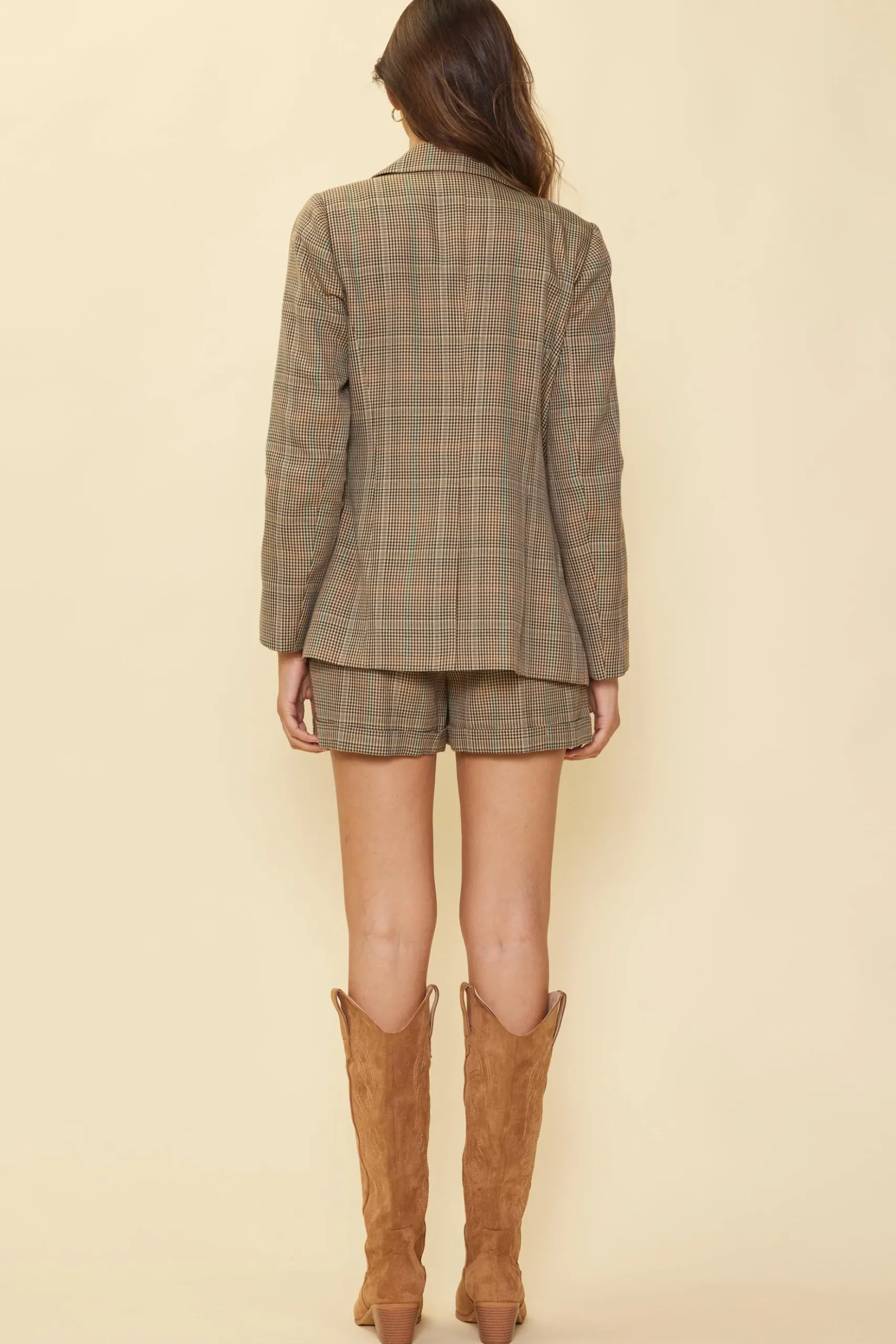 Structured Plaid Blazer*SKIES ARE BLUE Clearance
