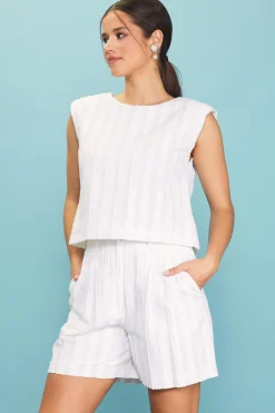 Textured Striped Top*SKIES ARE BLUE Best