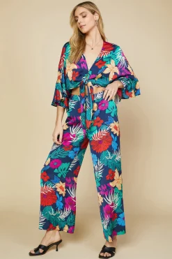 Tropical Front Tie Kimono*SKIES ARE BLUE Discount