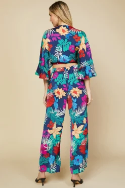 Tropical Front Tie Kimono*SKIES ARE BLUE Discount