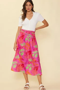 Tropical Print Skirt*SKIES ARE BLUE Outlet
