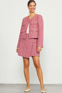 Tweed Wrap Mini Skirt*SKIES ARE BLUE Outlet