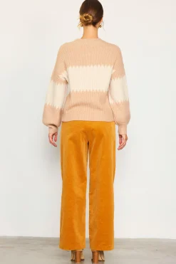 Two Tone Mock Neck Sweater*SKIES ARE BLUE Sale