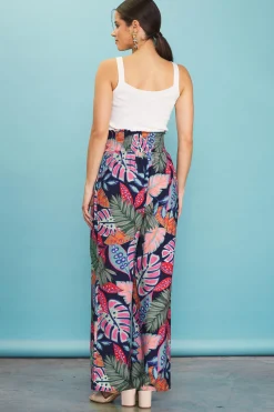 Ula Print Smocked Waist Pants*SKIES ARE BLUE Sale