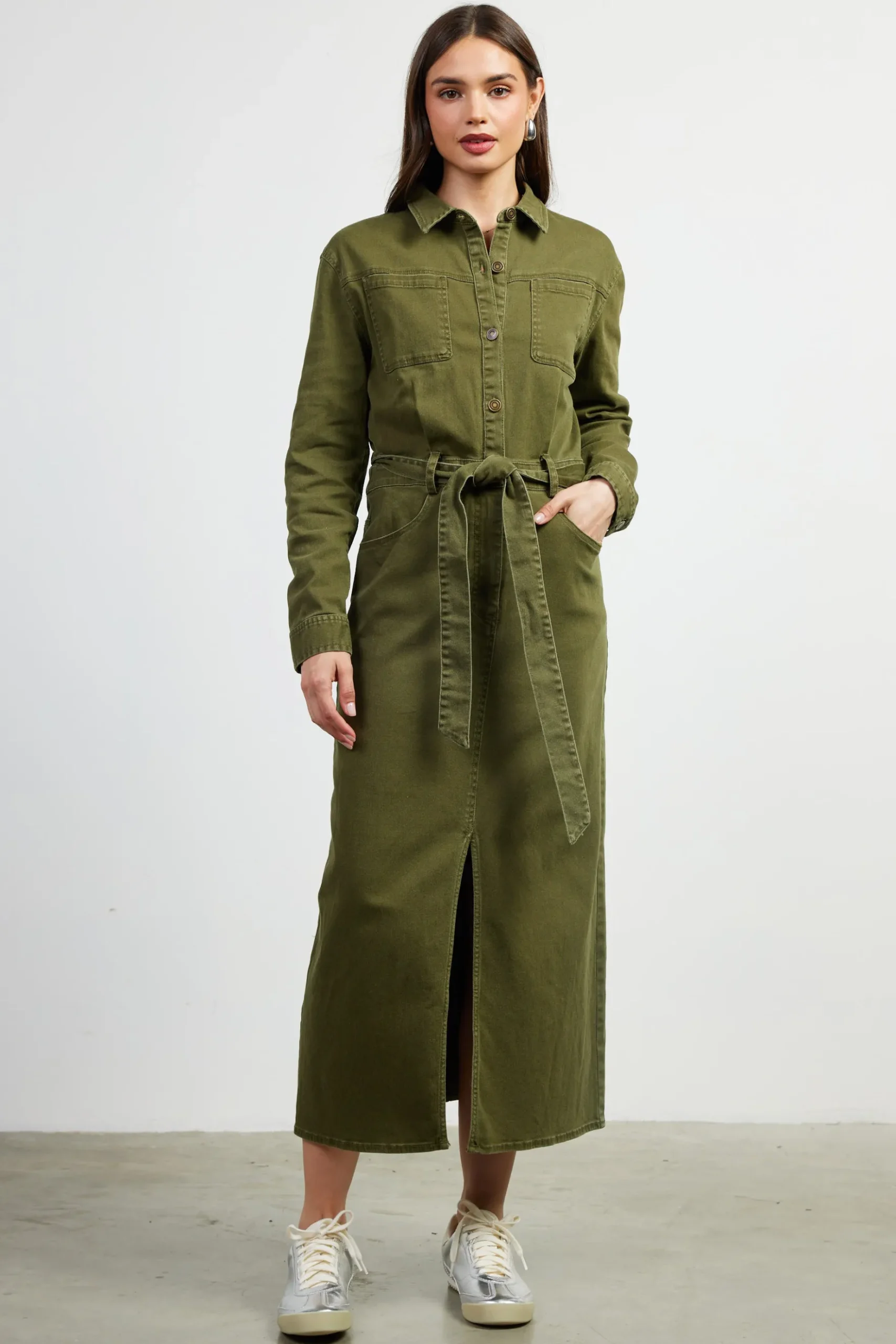 Utilitarian Detail Midi Dress*SKIES ARE BLUE Best