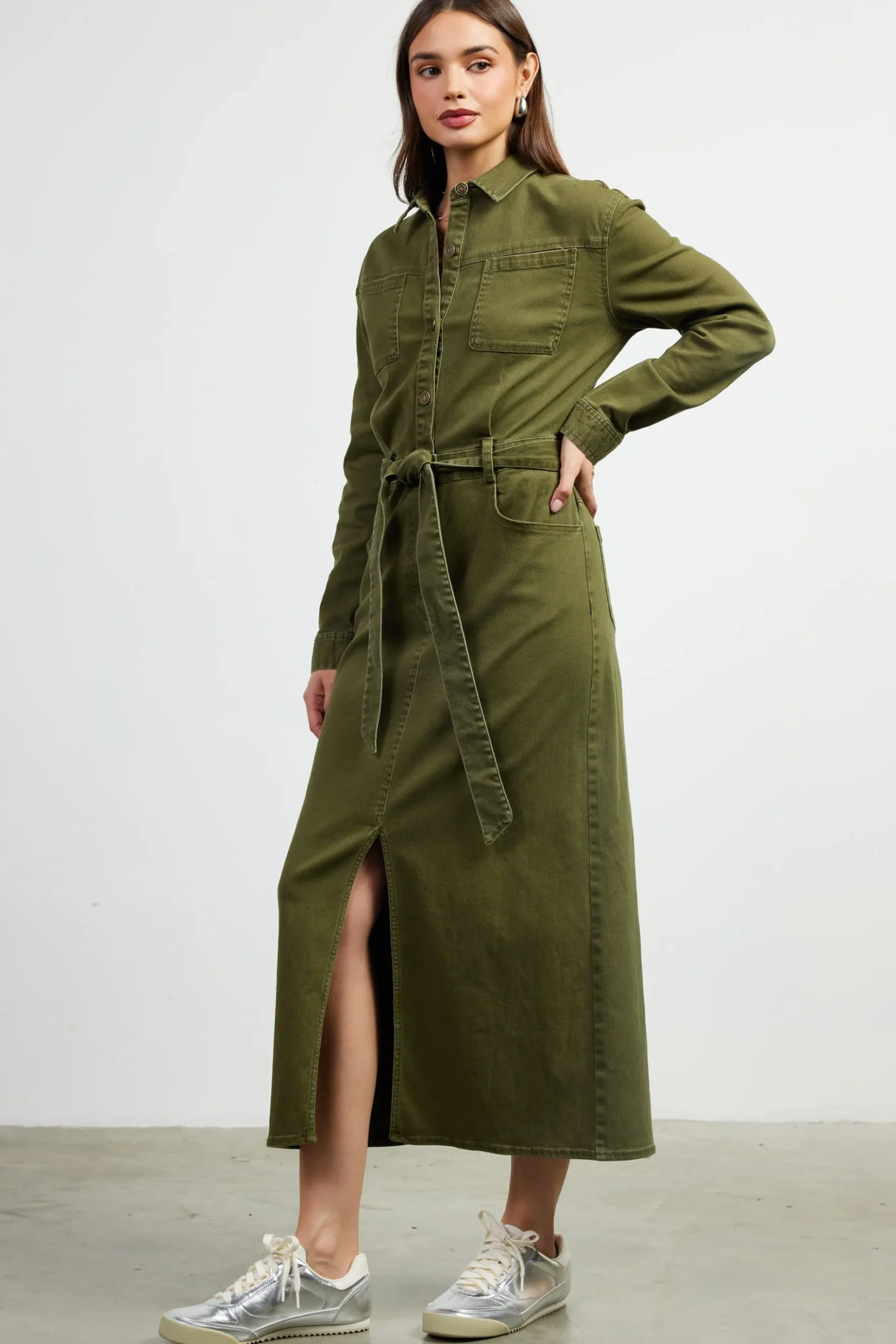 Utilitarian Detail Midi Dress*SKIES ARE BLUE Best