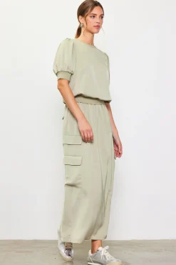 Utility Cargo Pocket Midi Skirt*SKIES ARE BLUE Sale