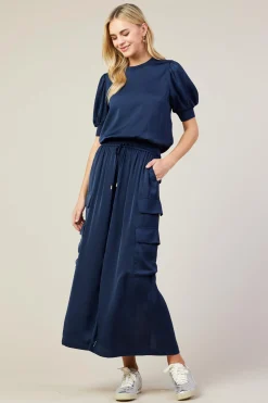 Utility Cargo Pocket Midi Skirt*SKIES ARE BLUE Hot