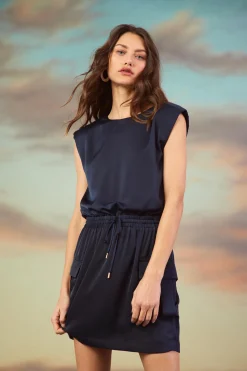 Utility Sleeveless Mini Dress*SKIES ARE BLUE Discount