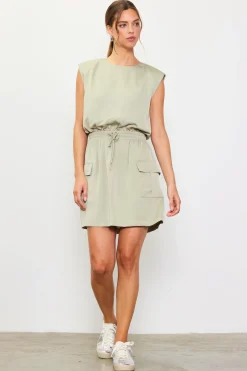 Utility Sleeveless Mini Dress*SKIES ARE BLUE New