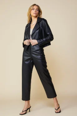 Vegan Leather Biker Jacket*SKIES ARE BLUE Discount