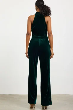 Velvet Halter Neck Jumpsuit*SKIES ARE BLUE Best