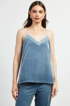 Velvet Lace Detail Cami*SKIES ARE BLUE Discount