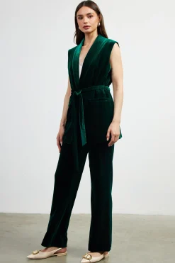 Velvet Vest with Self Tie*SKIES ARE BLUE Online