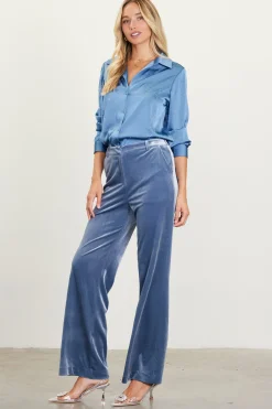 Velvet Wide Leg Pants*SKIES ARE BLUE Outlet