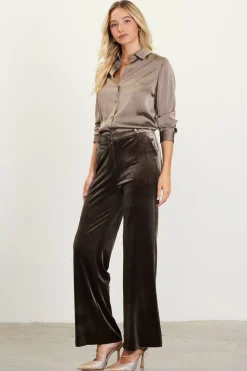 Velvet Wide Leg Pants*SKIES ARE BLUE Hot