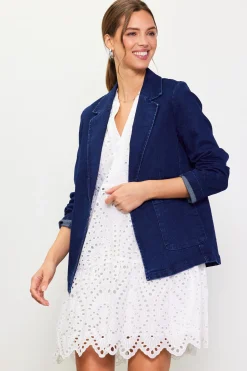 Washed Denim Blazer*SKIES ARE BLUE Clearance