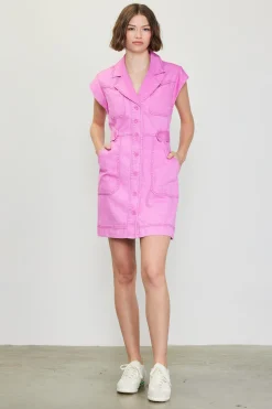 Washed Twill Utility Mini Dress*SKIES ARE BLUE Clearance