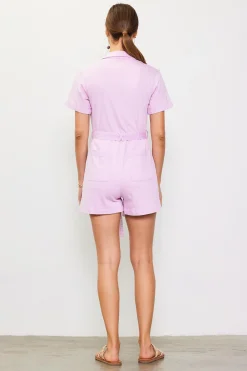 Washed Twill Utility Romper*SKIES ARE BLUE New